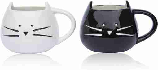 Black & White Cat Mug Set