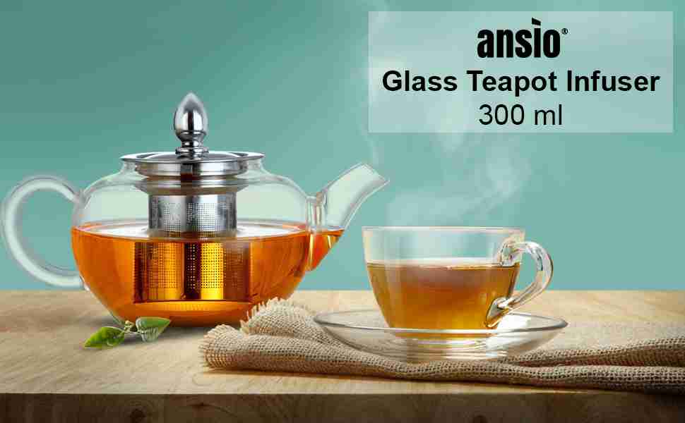 Ansio Small Glass Teapot With Infuser