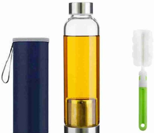 Buoyancy 550ml Portable and Stylish Glass Tea Bottle with Stainless Steel Filter Buoyancy 550ml Portable and Stylish Glass Tea Bottle with Stainless Steel Filter