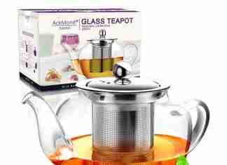 AckMond Clear Glass Teapot with Infuser