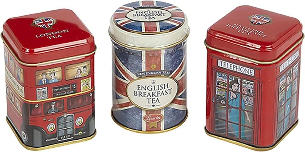 New English Teas Best of British Mini Tea Tins with Loose-Leaf Black Tea, MT62