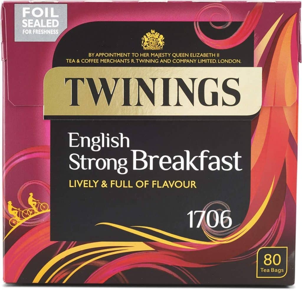 Twinings English Strong Breakfast 80 Tea Bags, 250g