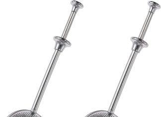 eprhy tea strainer infuser push stainless steel retractable tea ball review