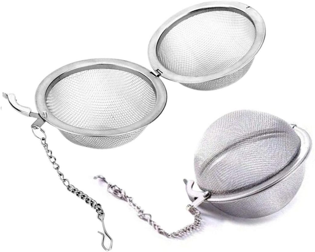 2 Pack Tea Strainer Infuser Ball - Stainless Steel Mesh Spoon for Leaves Herb Filter Fruit Squeeze (2 Tea Balls)