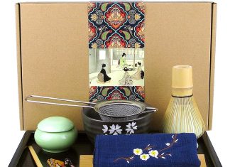 artcome japanese matcha tea set matcha whisk traditional scoop matcha bowl black bamboo tray ceramic whisk holder matcha