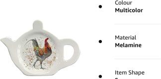 bree merryn bee happy watercolour wildlife design melamine teabag tidy country themed kitchenware white black yellow bre