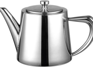 cafe ole dw 024 derwent teapot stainless steel 24oz 650ml 2 3 cup