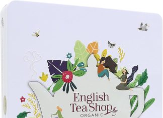 english tea shop organic luxury gift tin 72 tea bag sachets 6 different flavours 136 g