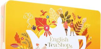 english tea shop organic super goodness collection gift tin 36 tea bag sachets 6 different flavours