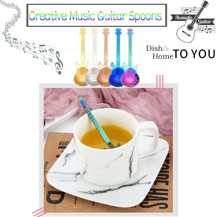 guitar spoons coffee teaspoon esrise stainless steel musical coffee gifts for men cute tea spoons for christmas gifts bi 3