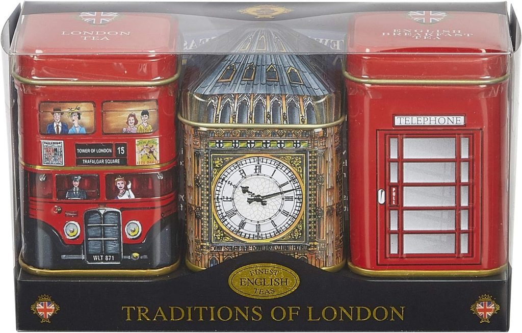 New English Teas Traditions of London Mini Tin Triple Pack Loose Tea 65 g