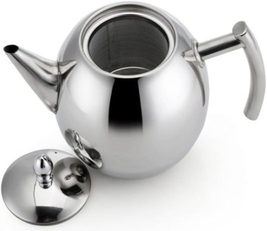 onepine tea kettle teapot set with infuser filter and lidlarge capacity 15 l51 oz stainless steel diffuser pot for loose 1