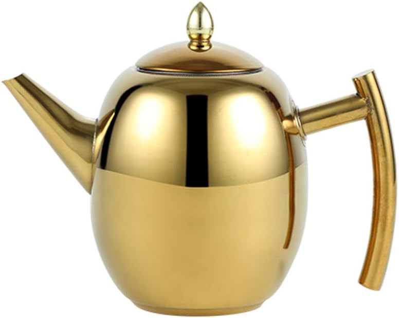 OnePine Tea Kettle Teapot Set with Infuser Filter and Lid,Large Capacity 1.5 L/51 oz Stainless Steel Diffuser Pot for Loose Tea, Green Tea, Coffee (Silver)