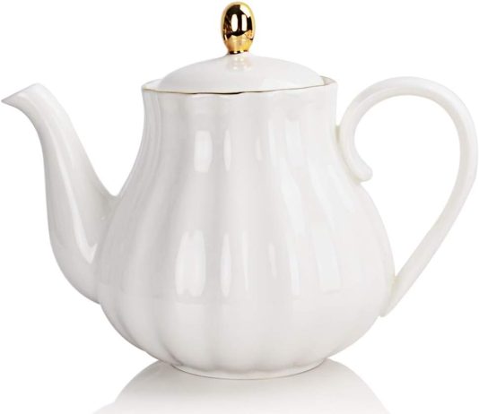 sweejar home royal teapot ceramic tea pot with removable stainless steel infuser blooming loose leaf teapot 3 4cups 800 