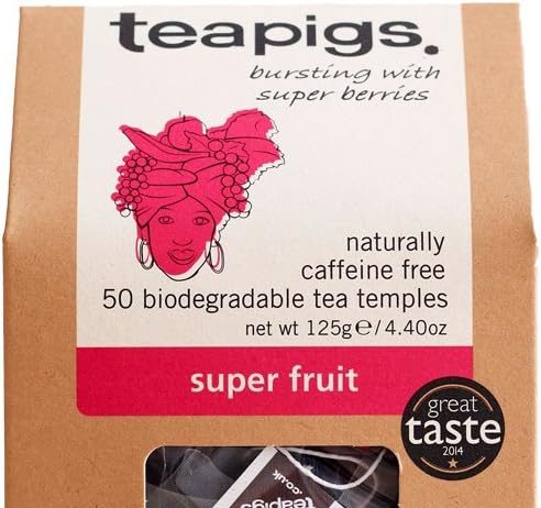 tea pigs super fruit tea made with whole fruit pack of 50
