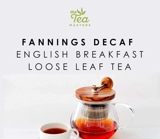 the tea masters loose leaf tea decaf english breakfast fannings 1x250g 4