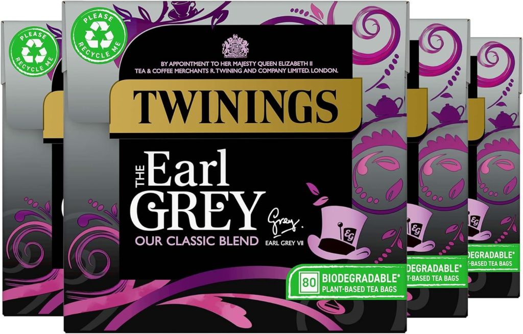 Twinings Earl Grey Full  Fragrant Earl Grey Tea Bags, Large Pack, 120 Biodegradable Tea Bags