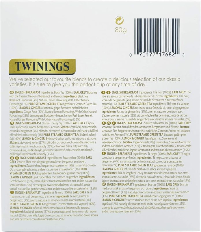 twinings favourite collection tea infusions box 4