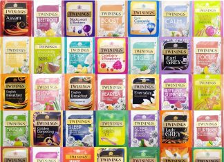 twinings tea bags individual enveloped tagged classic and flavoured selections 50 tea envelopes