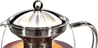 willow everett glass teapot tea pot warmer set wcosy kettle win built stainless steel infuser strainer to brew loose lea