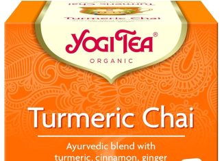yogi tea turmeric chai organic herbal tea great for golden milk blend of turmeric cinnamon and ginger 6 packs x 17 tea b