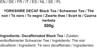 yorkshire tea decaffeinated tea 500 g