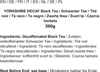 yorkshire tea decaffeinated tea 500 g