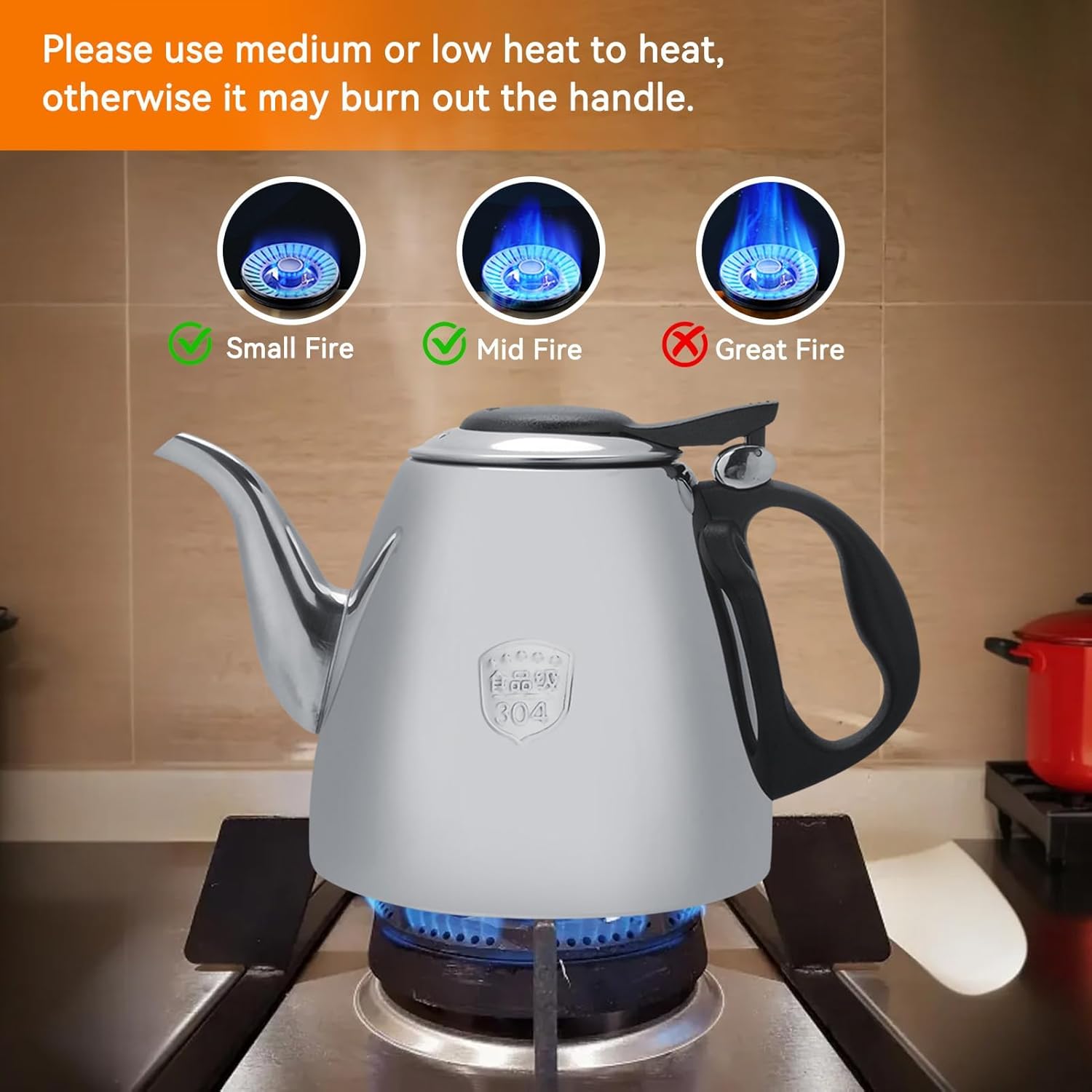 Teapot Tea, Stainless Steel Teapot with Heat-Resistant Handle for Mirror Finish, 1.2 Liters and 1.5 Liters Silver(1.5L) Teapot Tea, Stainless Steel Teapot with Heat-Resistant Handle for Mirror Finish, 1.2 Liters and 1.5 Liters Silver(1.5L)