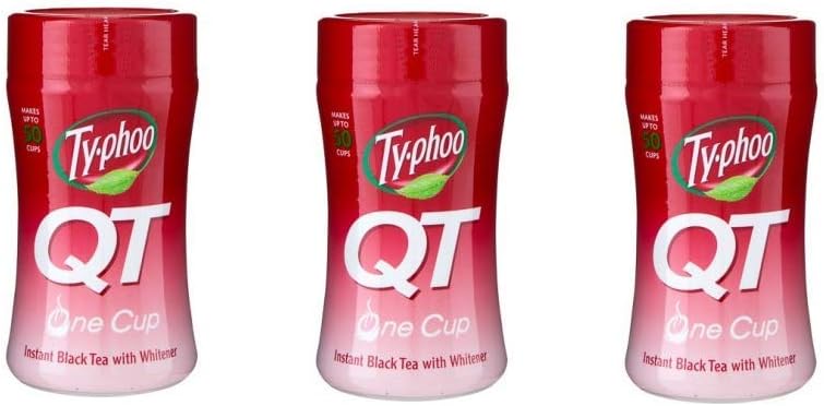 Typhoo QT Instant Black Tea with Whitener 125g - Please Choose an Option (Pack of 3) Typhoo QT Instant Black Tea with Whitener 125g - Please Choose an Option (Pack of 3)